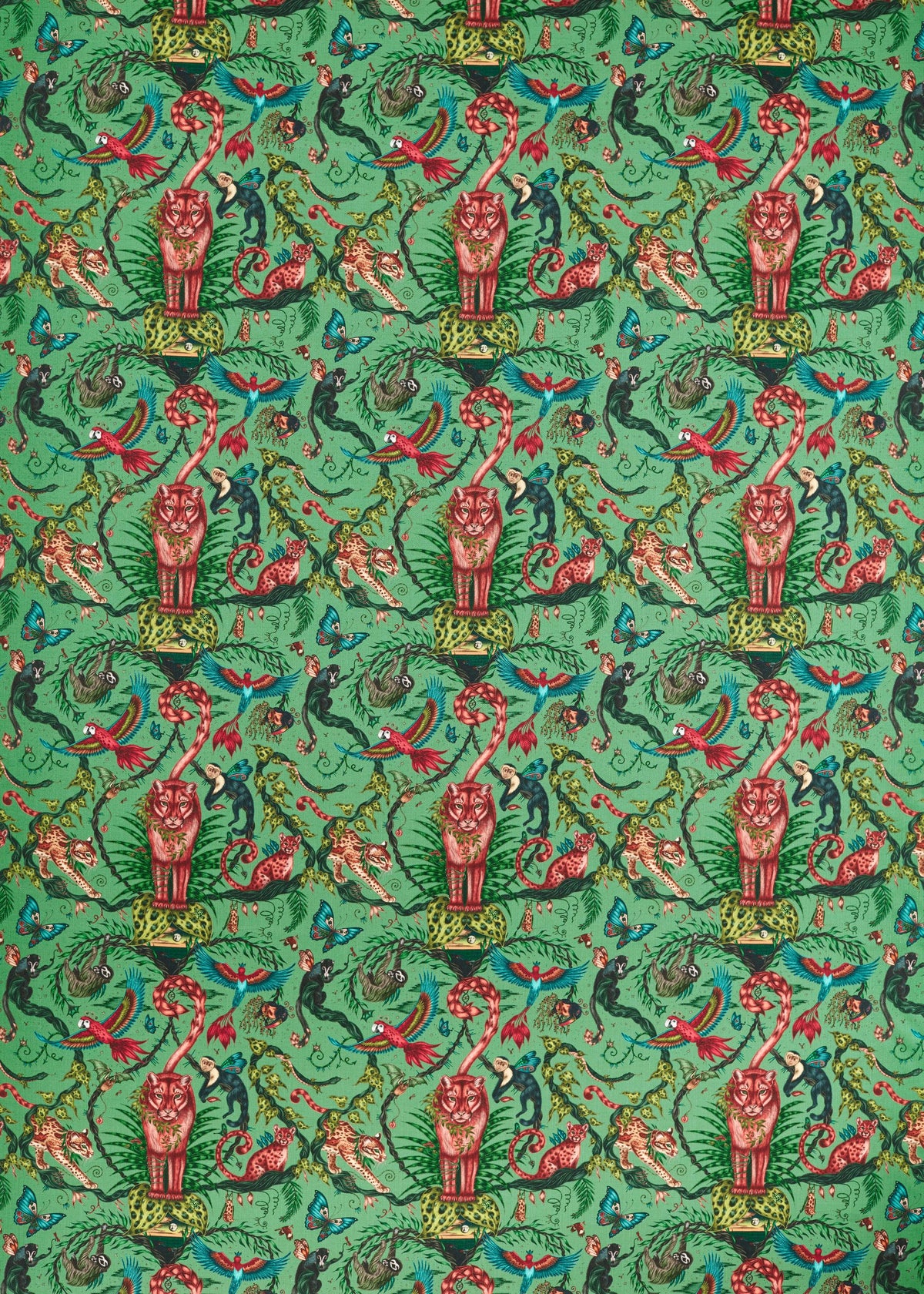 Bosque Dreams Aquamarine fabric by Clarke & Clarke