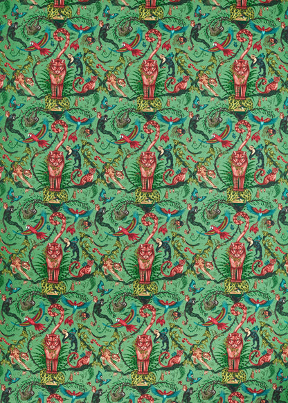 Bosque Dreams Aquamarine fabric by Clarke & Clarke
