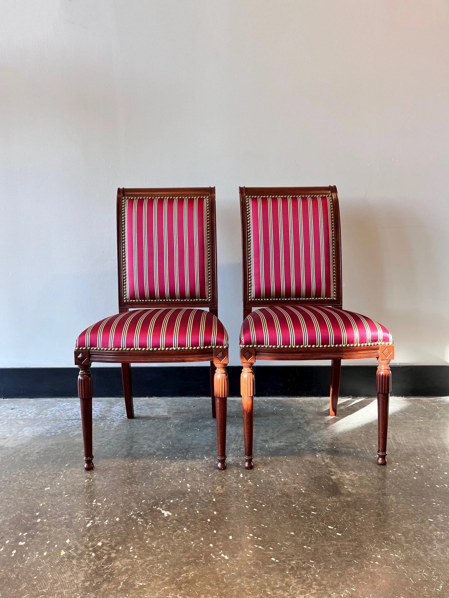 Striped Silk Chair