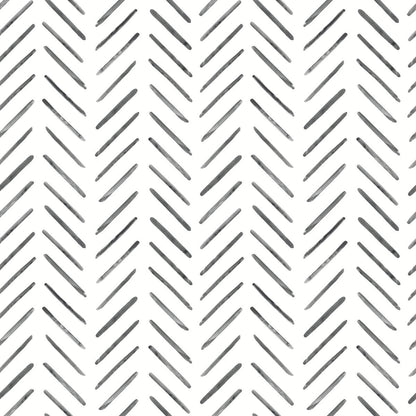 Painted Herringbone Wallpaper