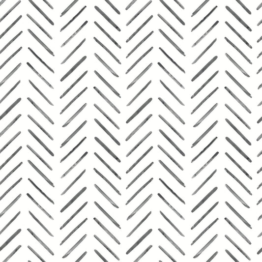 Painted Herringbone Wallpaper