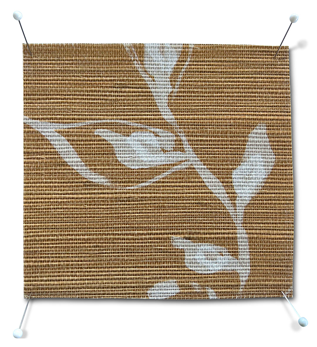 Camille Grasscloth Wallpaper Mural by Serena Dugan in Plaster