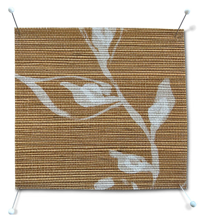 Camille Grasscloth Wallpaper Mural by Serena Dugan in Plaster