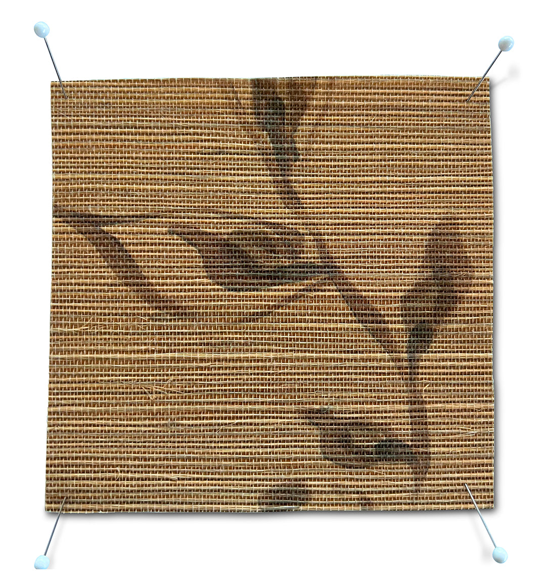 Camille Grasscloth Wallpaper Mural by Serena Dugan in Saddle