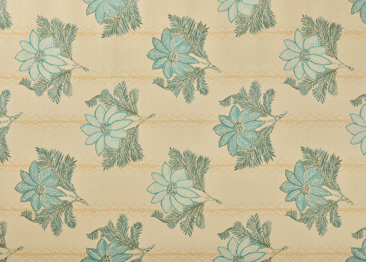 Lucknow Wallpaper by Carolina Irving in Seafoam