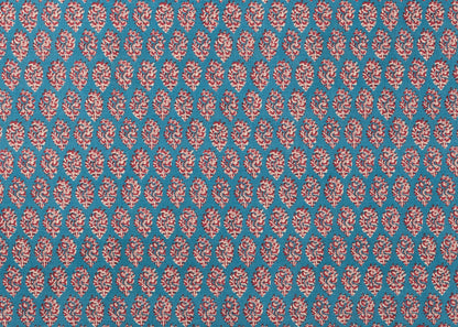 Susa Paisley Fabric by Carolina Irving in Lapis/Currant
