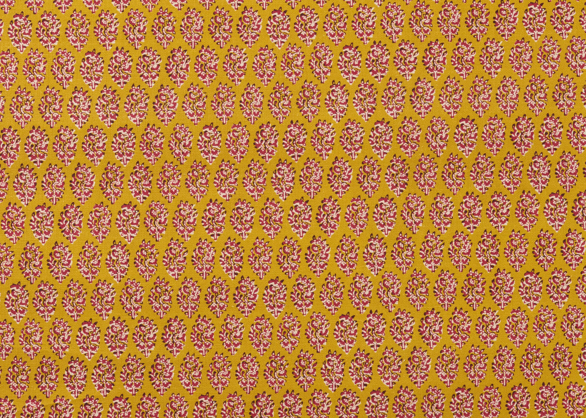 Susa Paisley Fabric by Carolina Irving in Saffron/Paprika