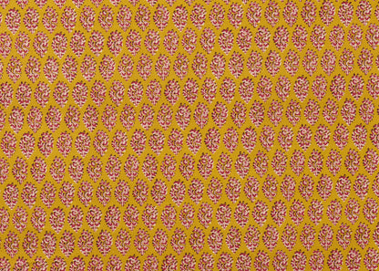 Susa Paisley Fabric by Carolina Irving in Saffron/Paprika