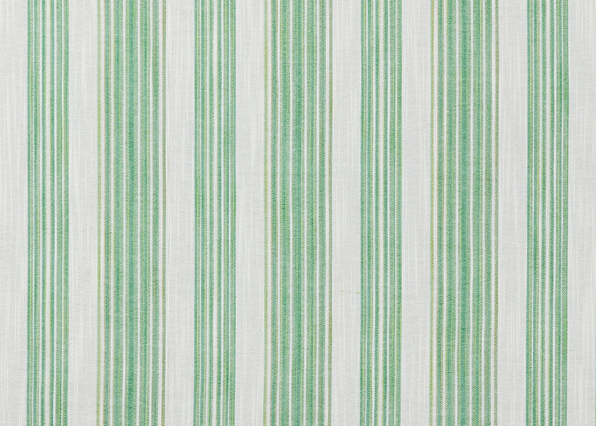 Tent Stripe Fabric by Carolina Irving in Celadon