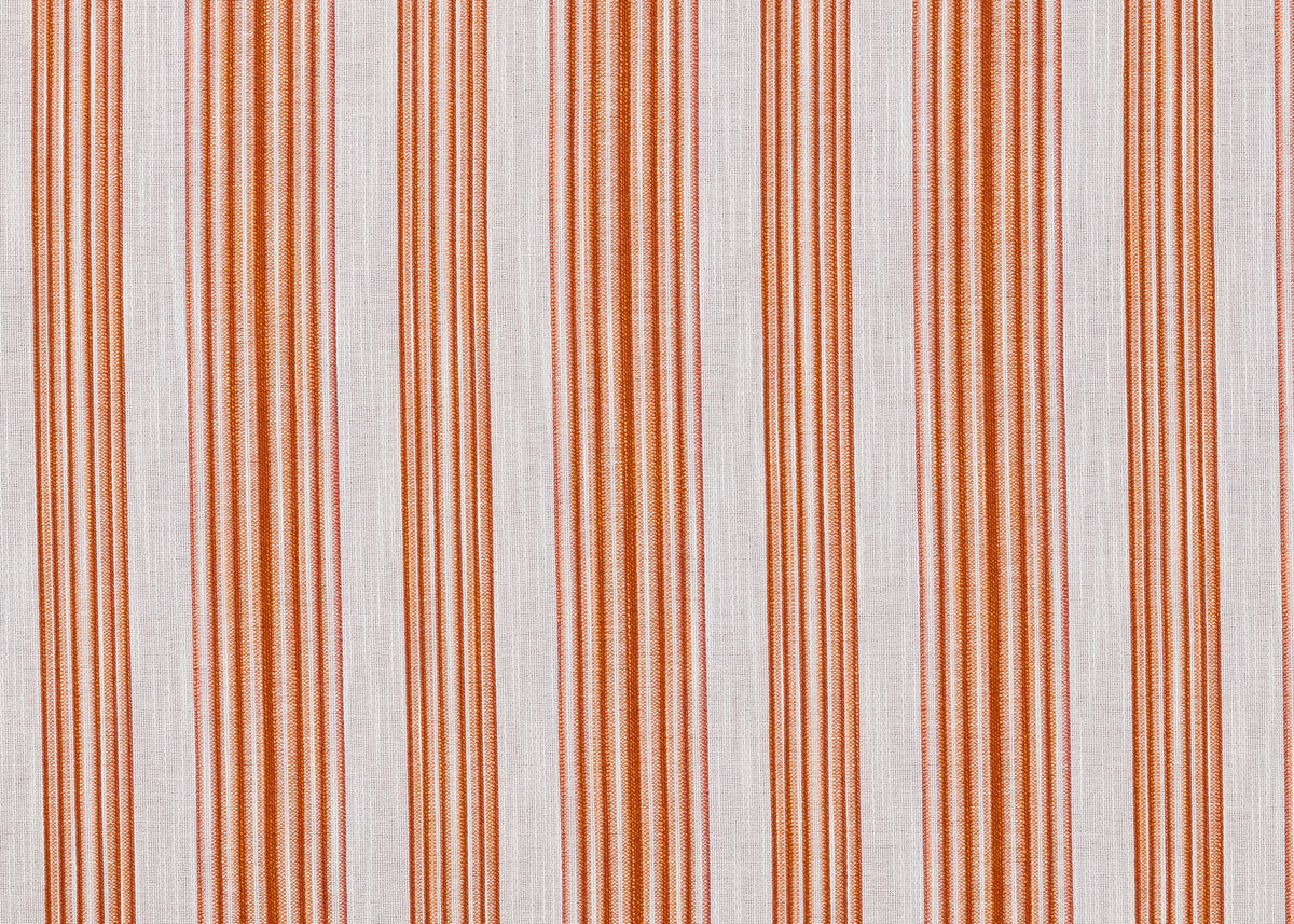 Tent Stripe Fabric by Carolina Irving in Burnt Orange
