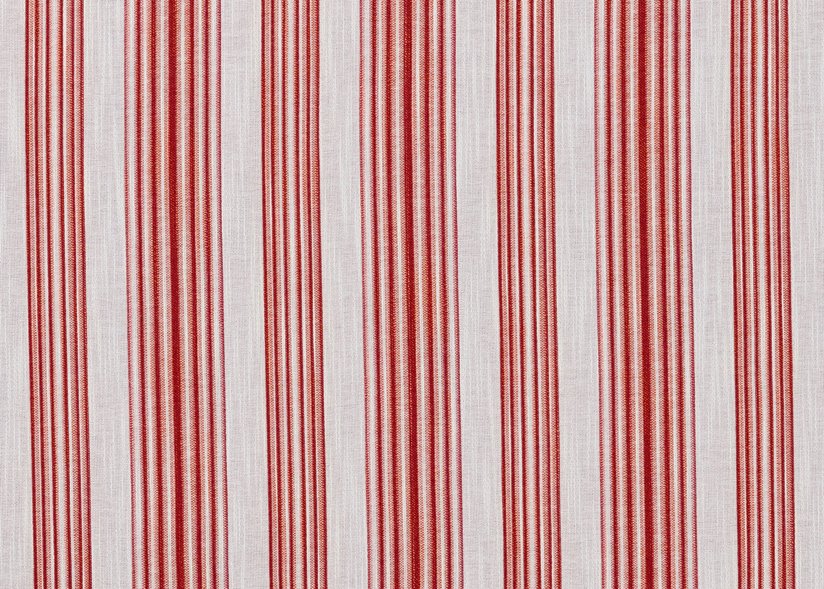 Tent Stripe Fabric by Carolina Irving in Red