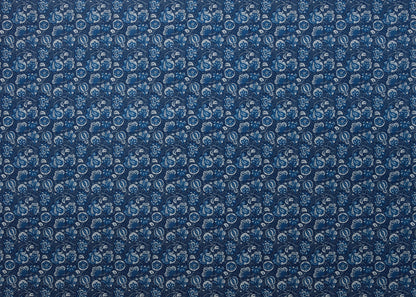 Ariadne Poppy Fabric by Carolina Irving in Indigo