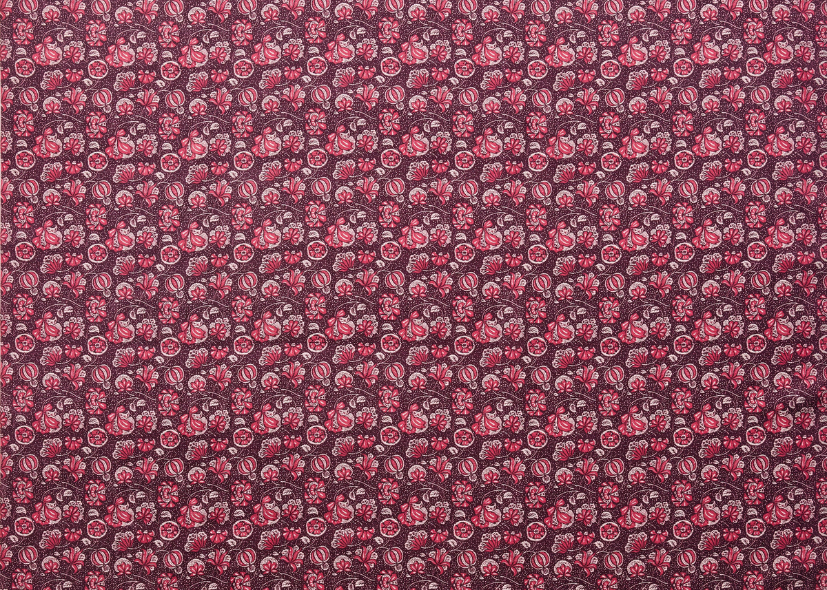 Ariadne Poppy Fabric by Carolina Irving in Wine