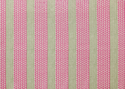 Aegean Stripe Fabric by Carolina Irving in Pink/Green