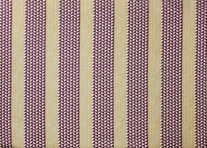 Aegean Stripe Fabric by Carolina Irving in Plum/Saffron