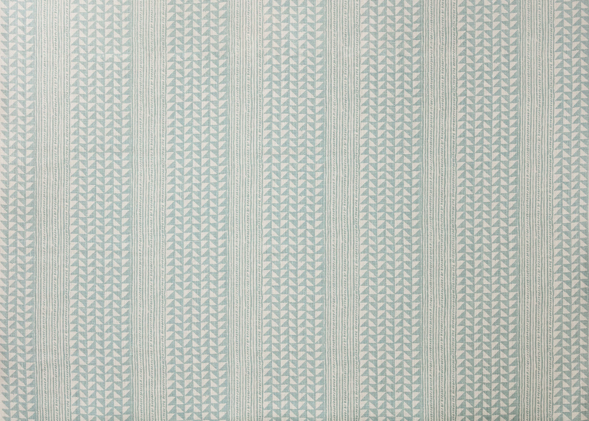 Aegean Stripe Fabric by Carolina Irving in Swedish Blue