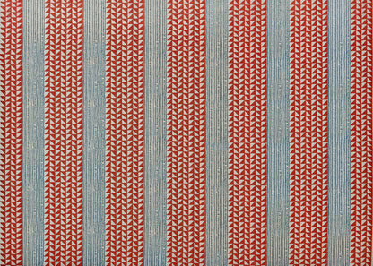 Aegean Stripe Fabric by Carolina Irving in Terracotta/Indigo