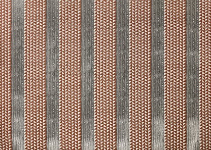 Aegean Stripe Fabric by Carolina Irving in Tobacco/Onyx