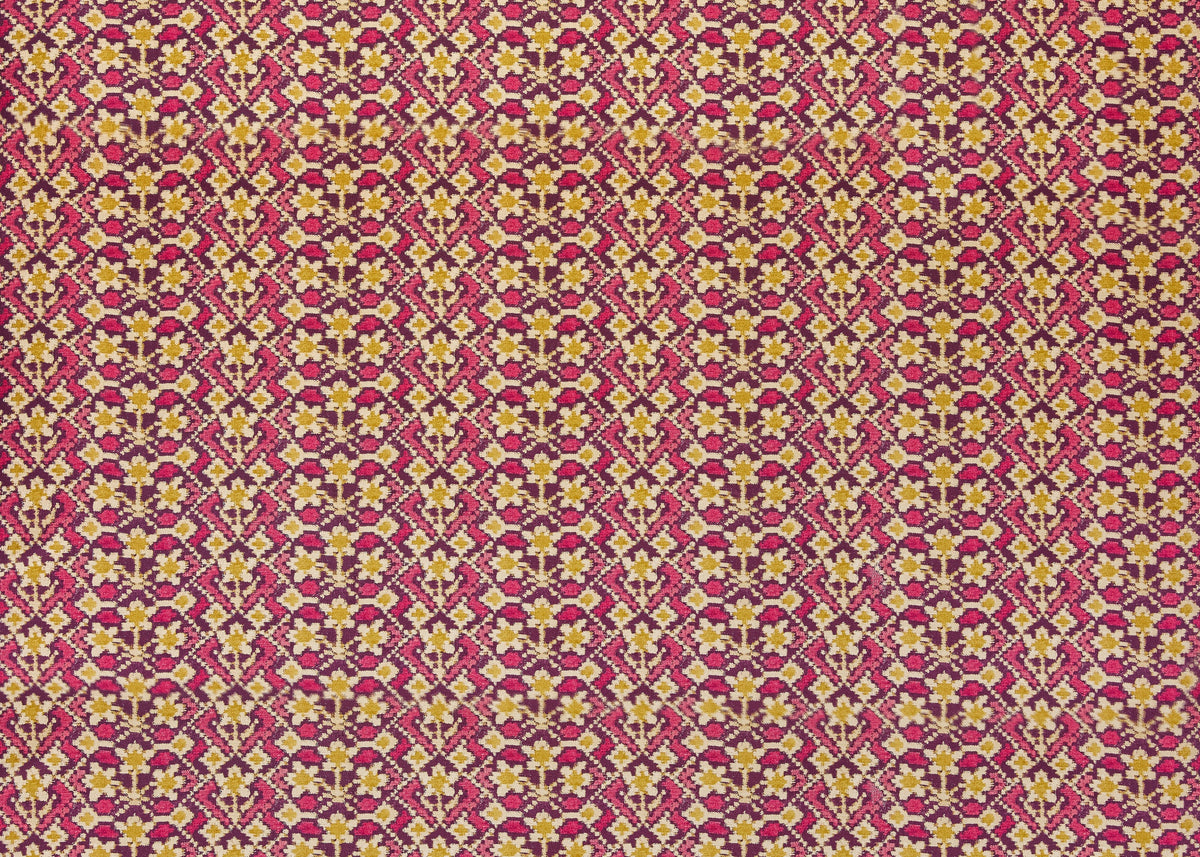 Almaty Velvet Fabric by Carolina Irving in Berry