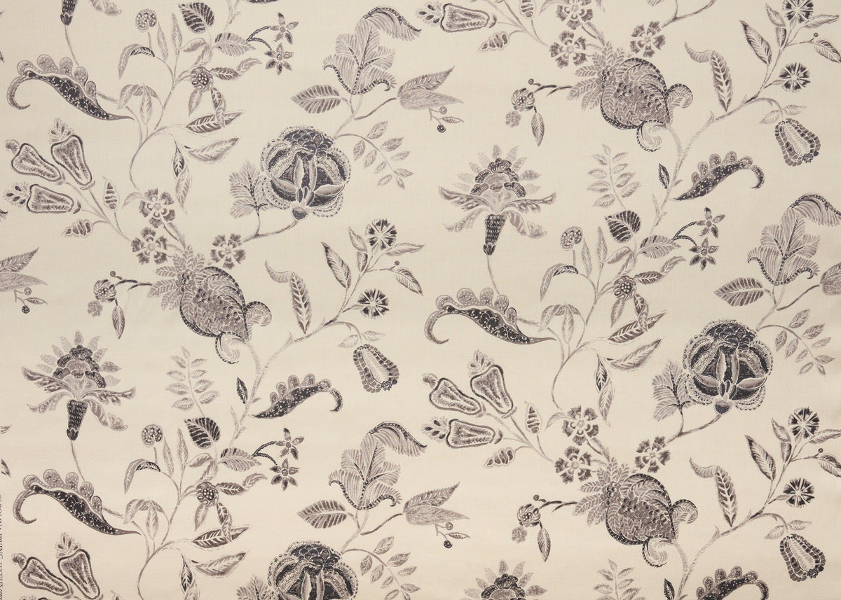 Calico Fabric by Carolina Irving in Grey
