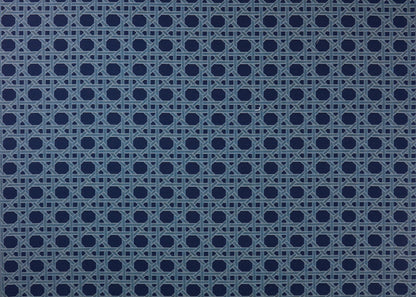 California Caning Fabric by Carolina Irving in Indigo