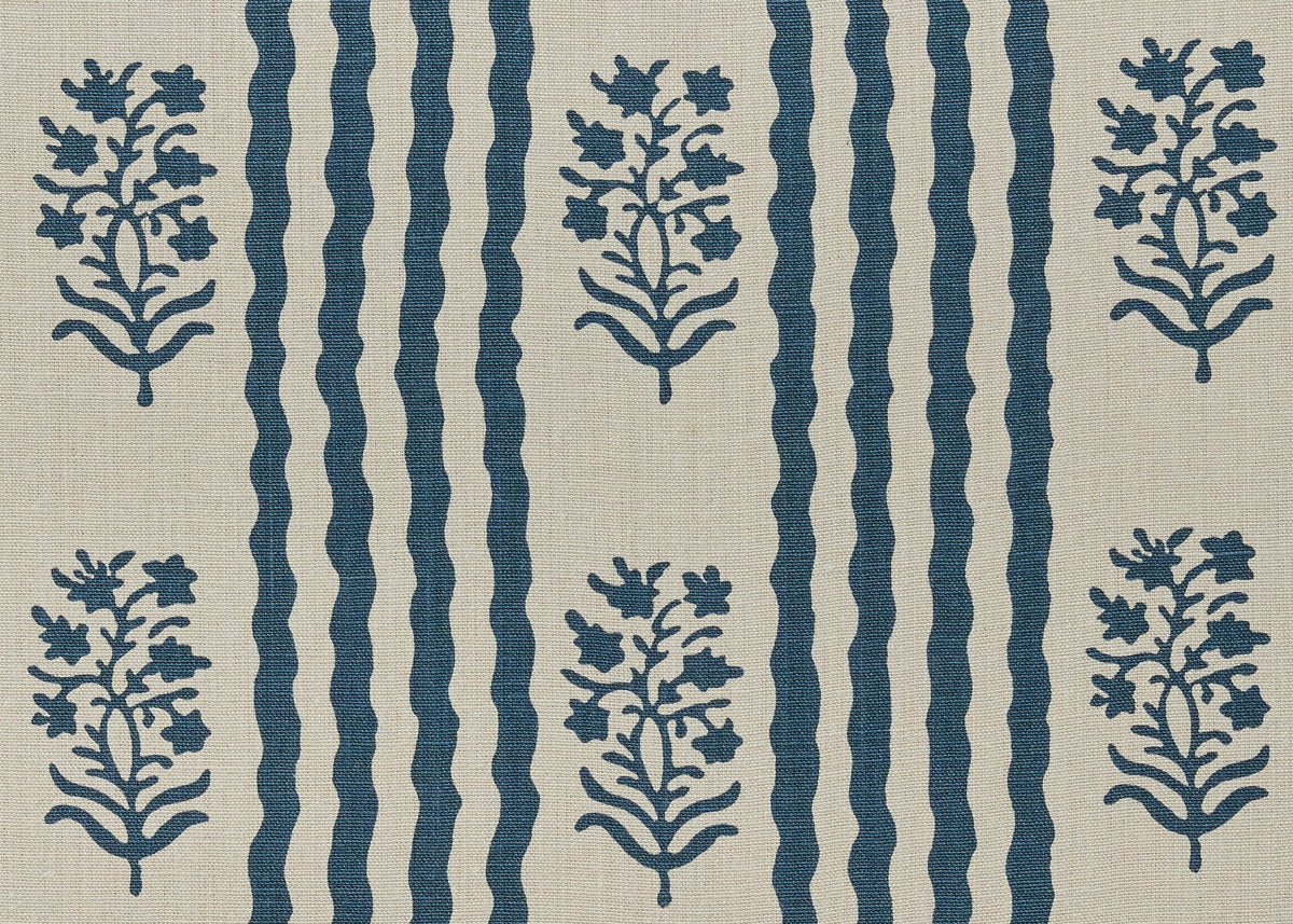 Delos Reverse Fabric by Carolina Irving in Ink