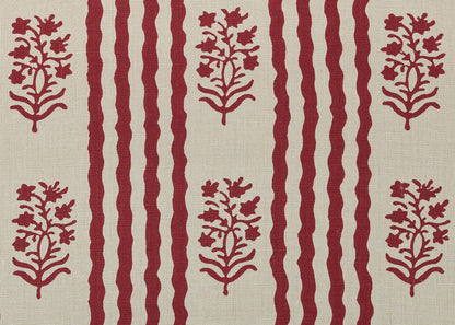 Delos Reverse Fabric by Carolina Irving in Scarlet