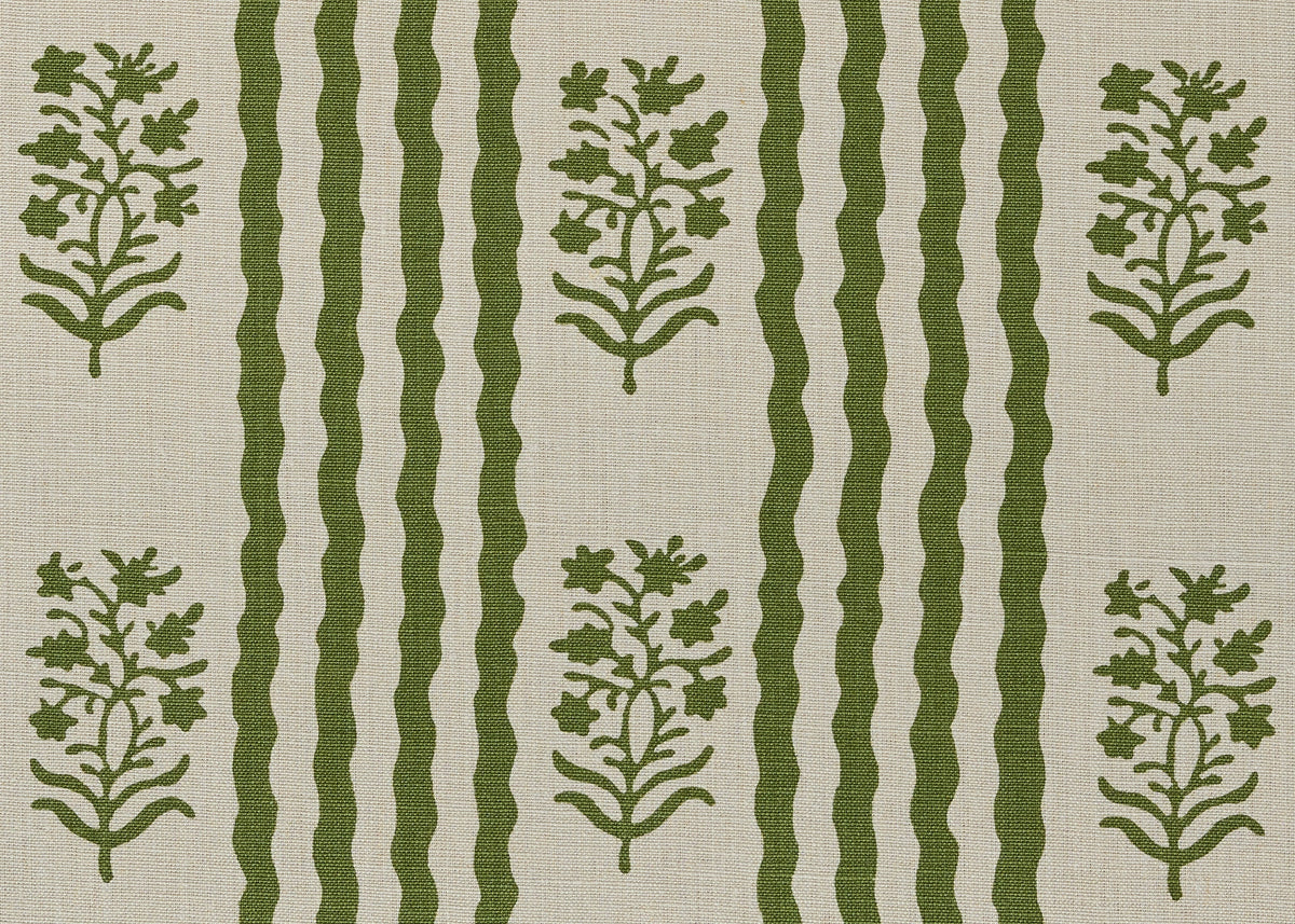 Delos Reverse Fabric by Carolina Irving in Verde