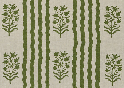 Delos Reverse Fabric by Carolina Irving in Verde