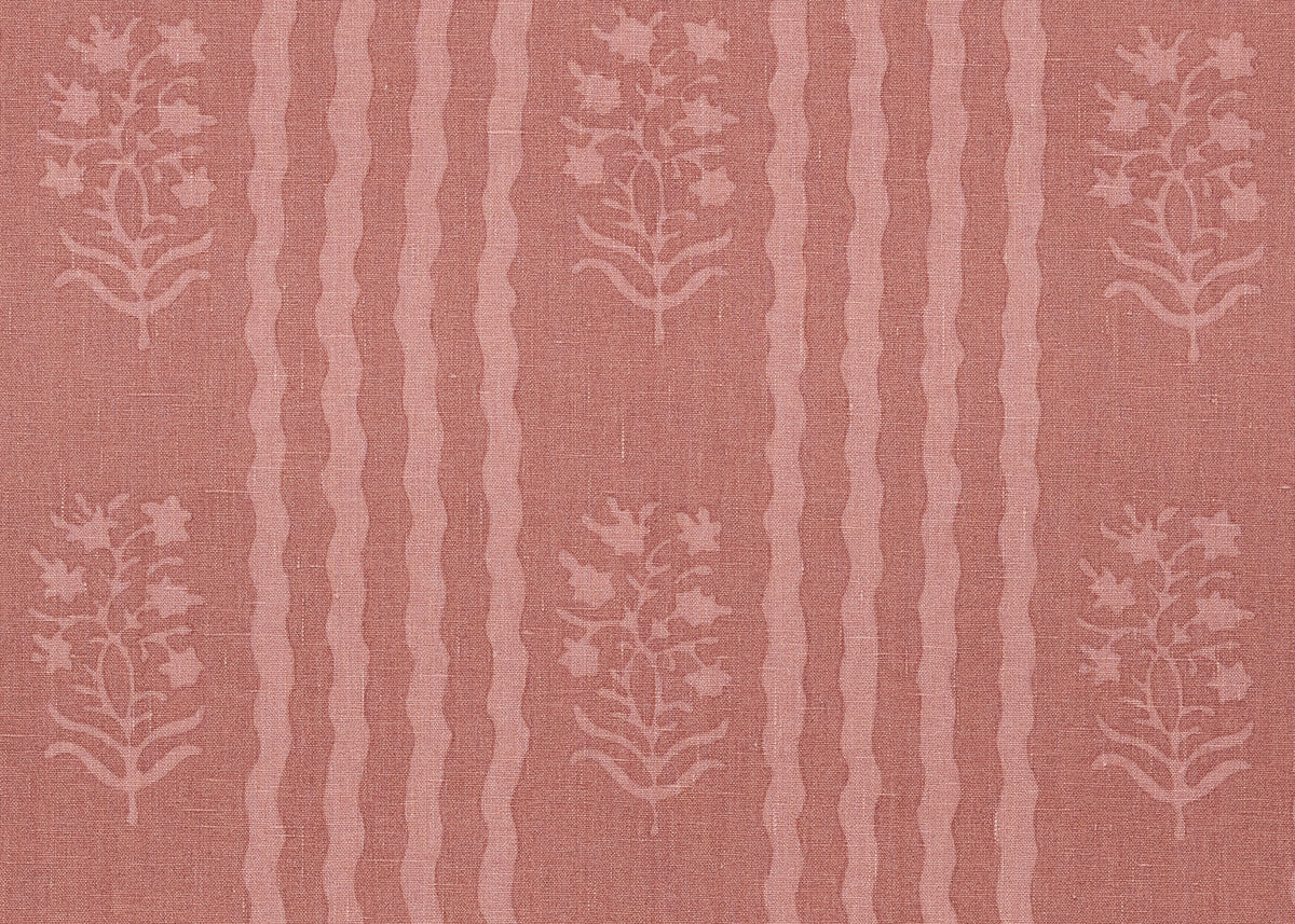 Delos Fabric by Carolina Irving in Carnation