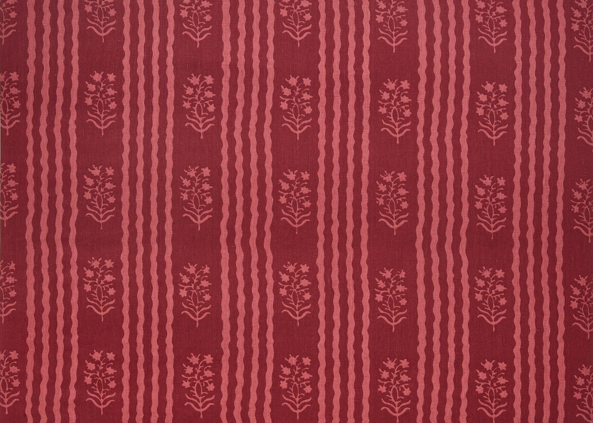 Delos Fabric by Carolina Irving in Ruby