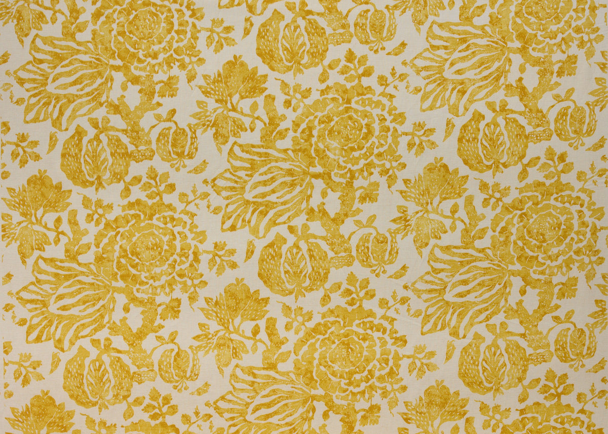 Exotic Bloom Fabric by Carolina Irving in Canary