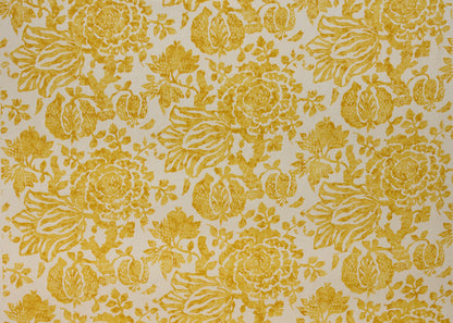 Exotic Bloom Fabric by Carolina Irving in Canary