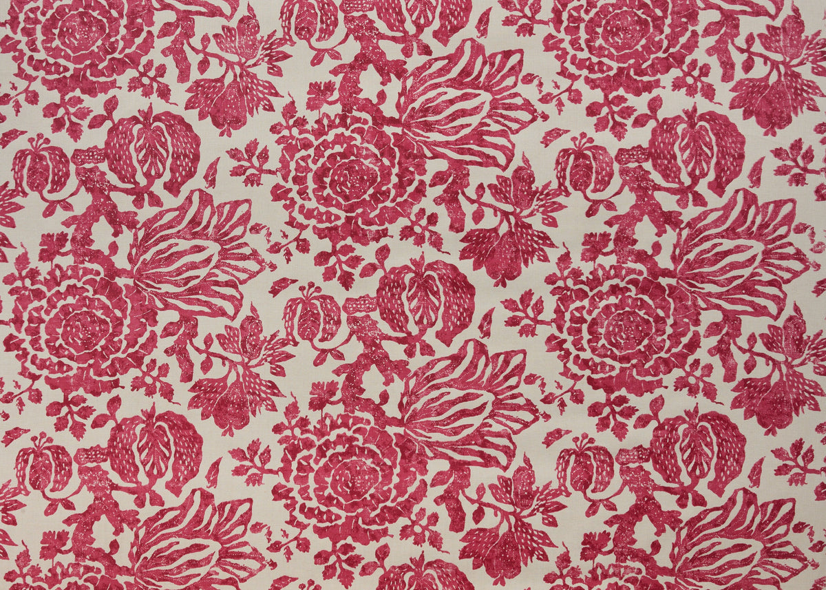 Exotic Bloom Fabric by Carolina Irving in Cerise