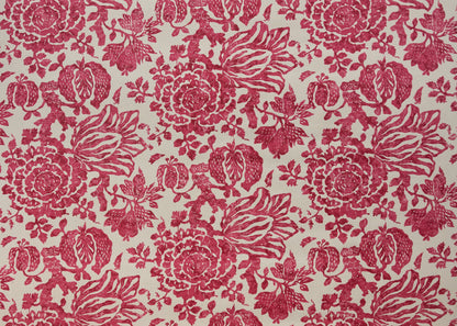 Exotic Bloom Fabric by Carolina Irving in Cerise