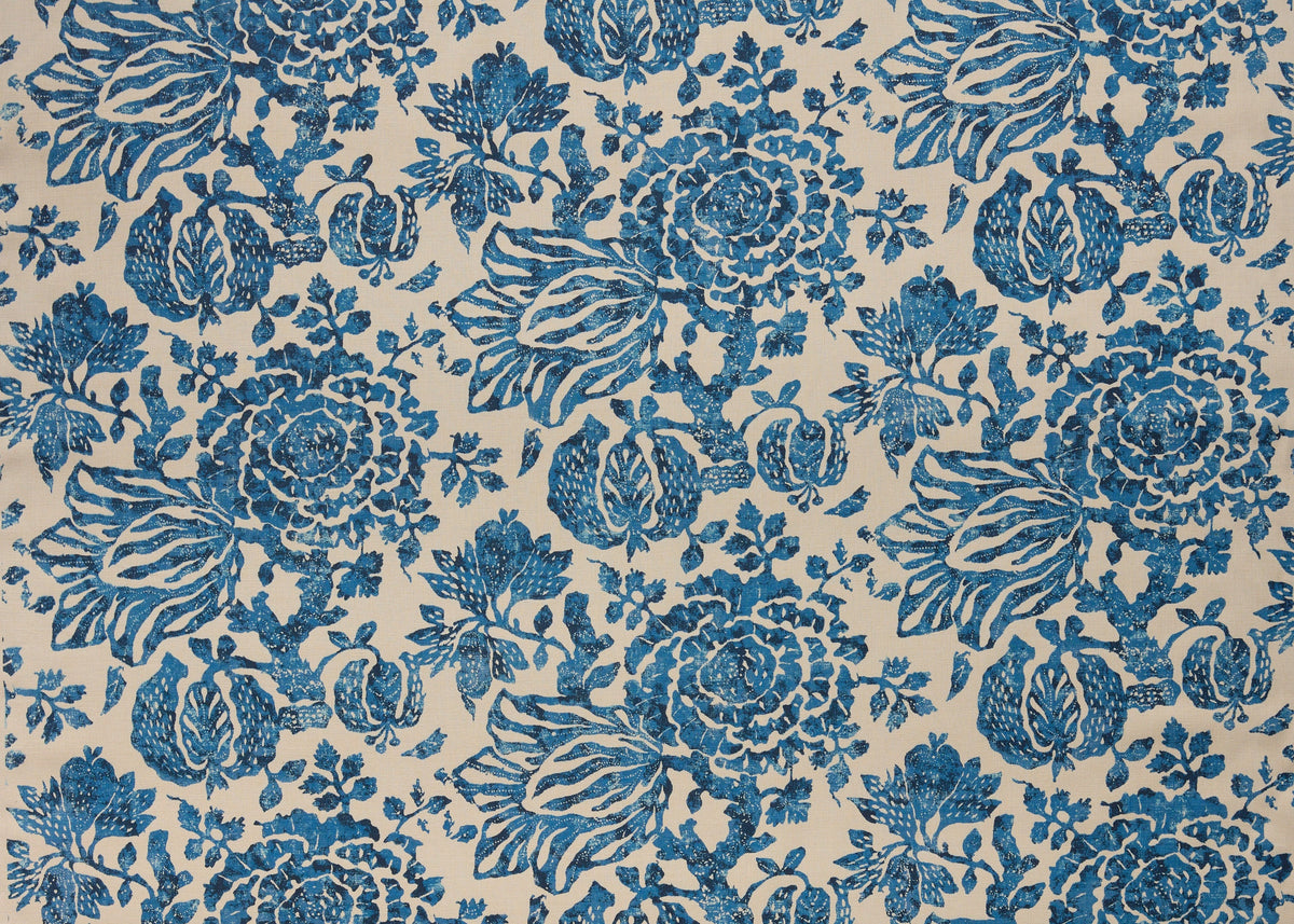 Exotic Bloom Fabric by Carolina Irving in Indigo