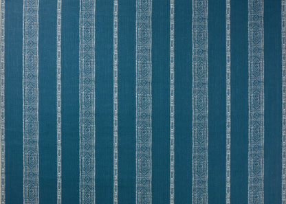 Patmos Stripe Reverse Fabric by Carolina Irving in Indigo