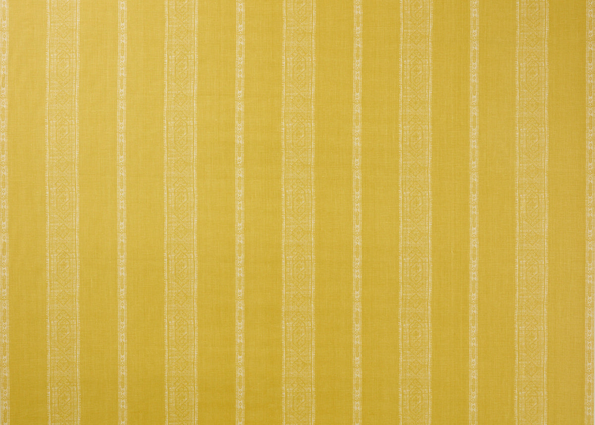 Patmos Stripe Reverse Fabric by Carolina Irving in Marigold