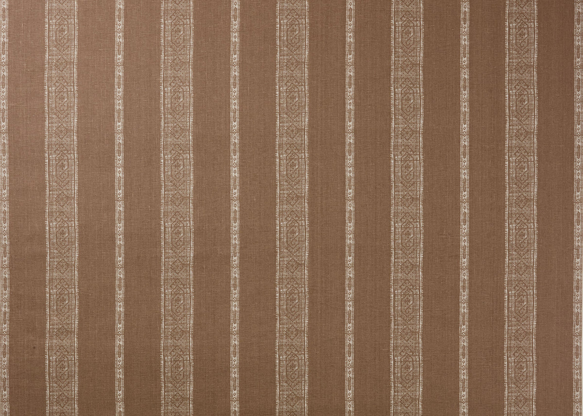 Patmos Stripe Reverse Fabric by Carolina Irving in Mocha