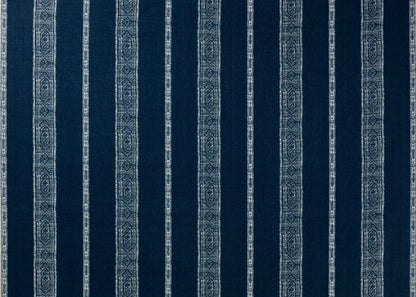Patmos Stripe Reverse Fabric by Carolina Irving in Navy