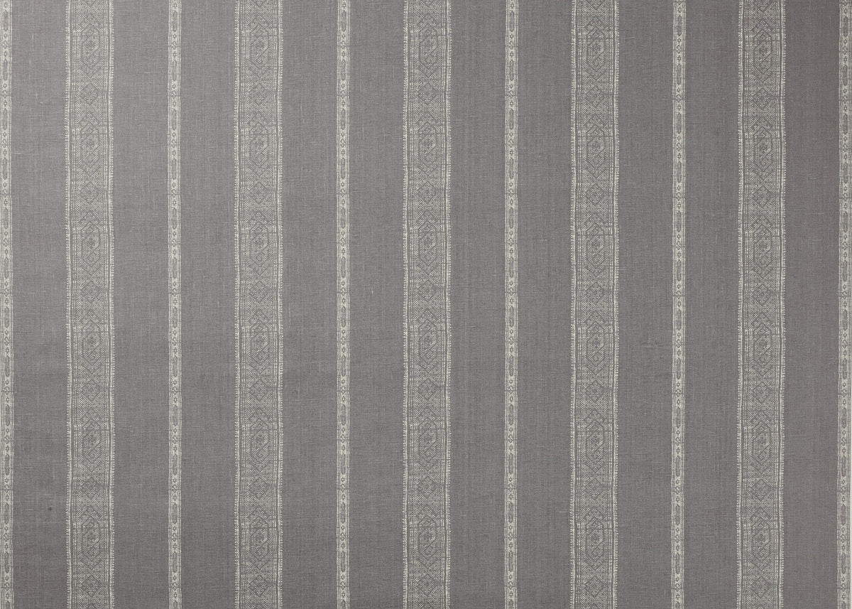 Patmos Stripe Reverse Fabric by Carolina Irving in Pebble