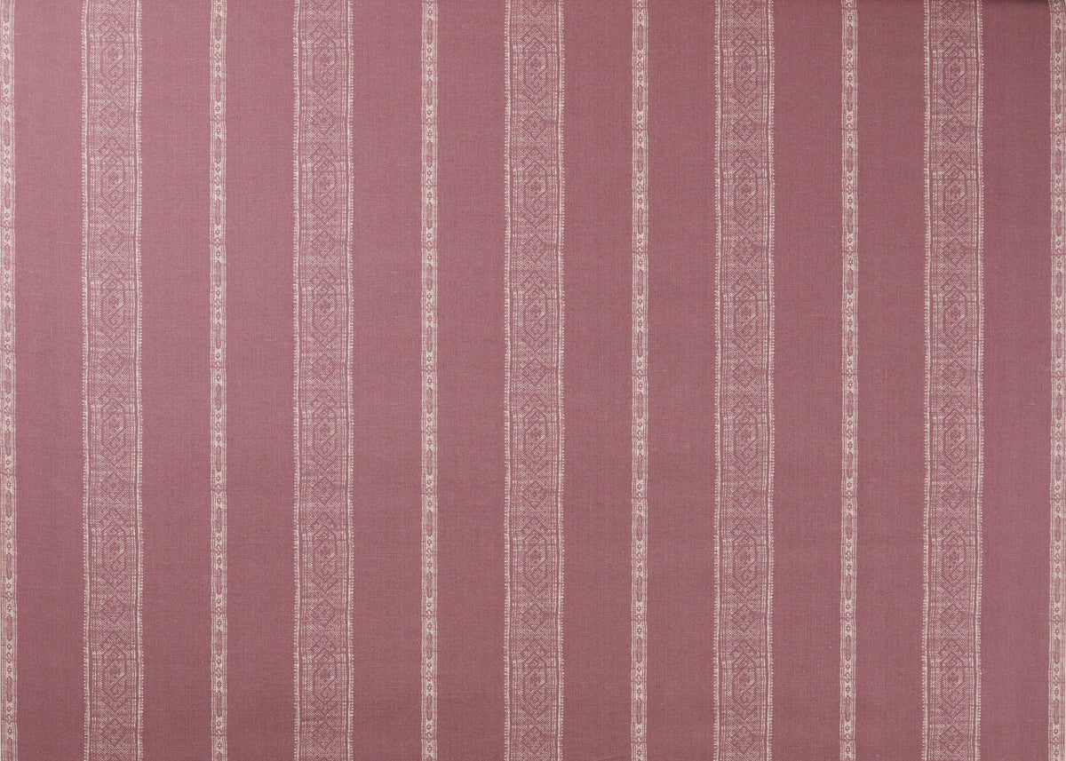 Patmos Stripe Reverse Fabric by Carolina Irving in Viola