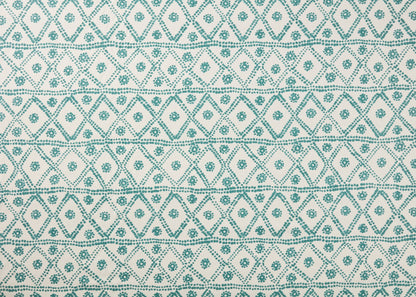 Zig Zag Reverse Fabric by Carolina Irving in Nile/Oyster