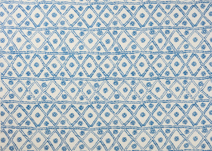Zig Zag Reverse Fabric by Carolina Irving in Sapphire/Oyster