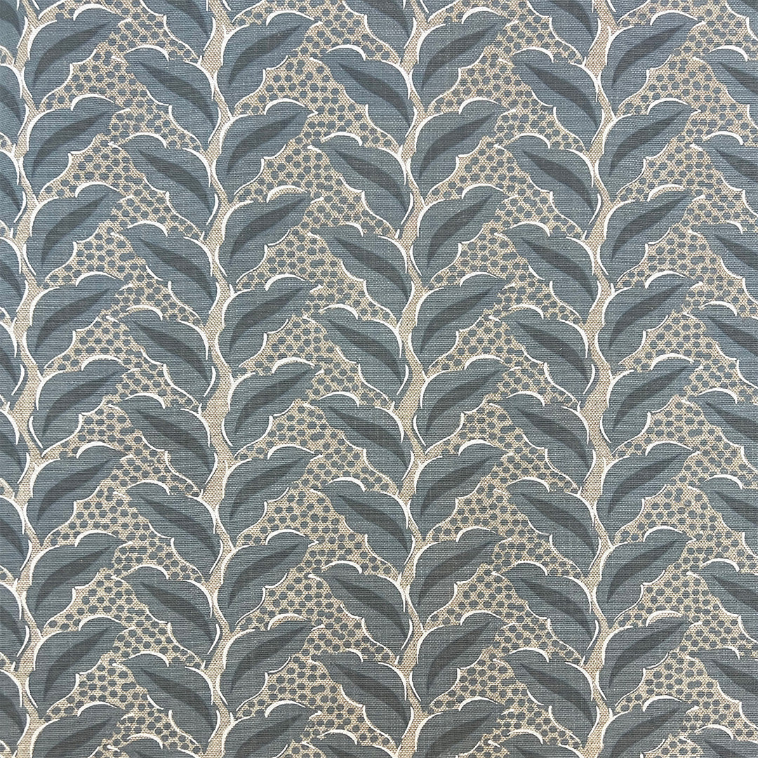 Cassis Fabric by Serena Dugan in Denim/Oatmeal