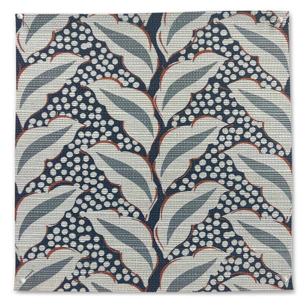 Cassis Grasscloth Wallpaper by Serena Dugan in Marina