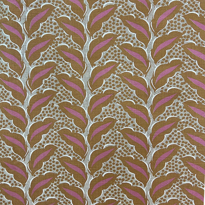 Cassis Fabric by Serena Dugan in Russet/Oatmeal