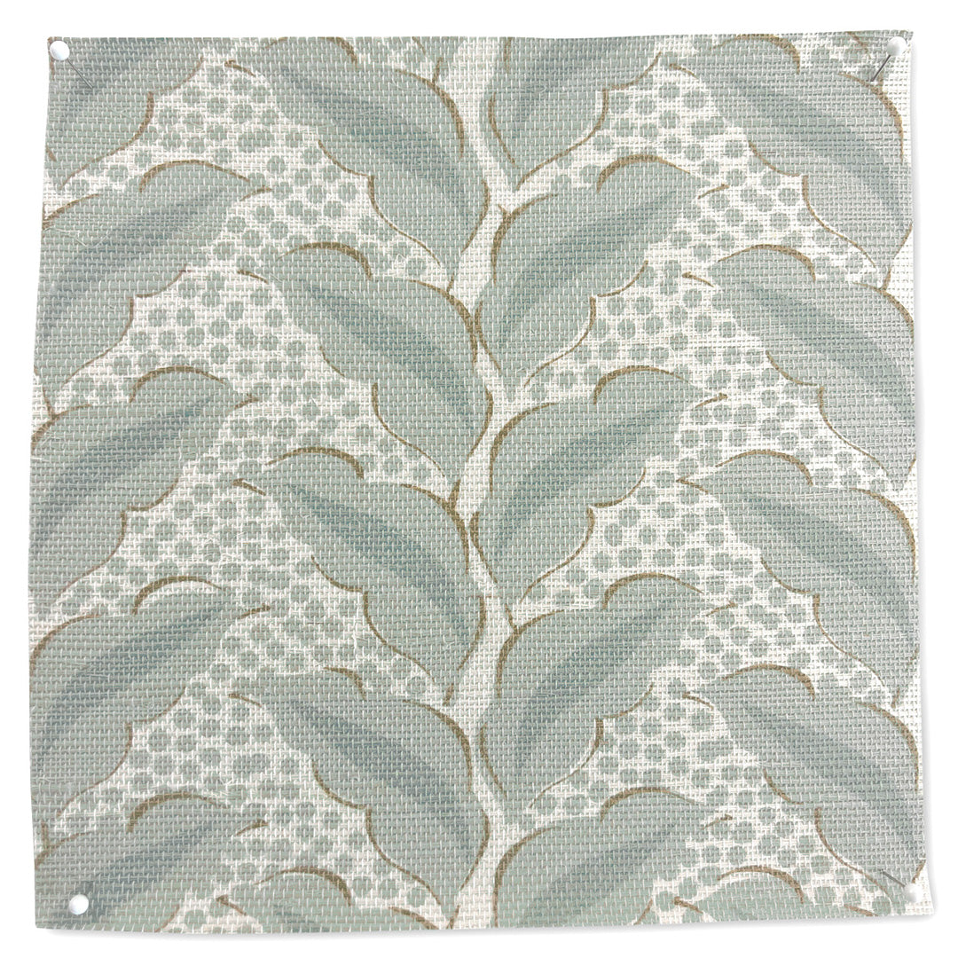Cassis Grasscloth Wallpaper by Serena Dugan in Seaglass