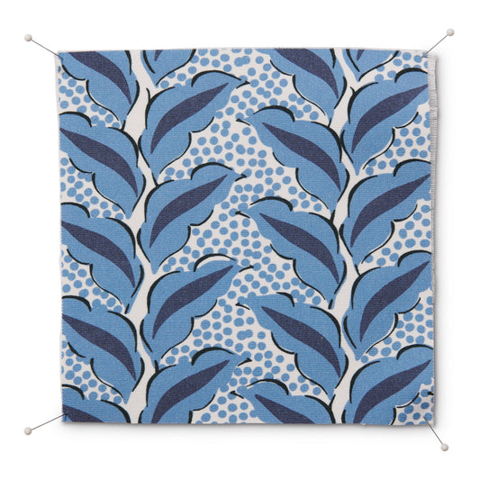 Cassis Outdoor Fabric by Serena Dugan in Prussian Blue