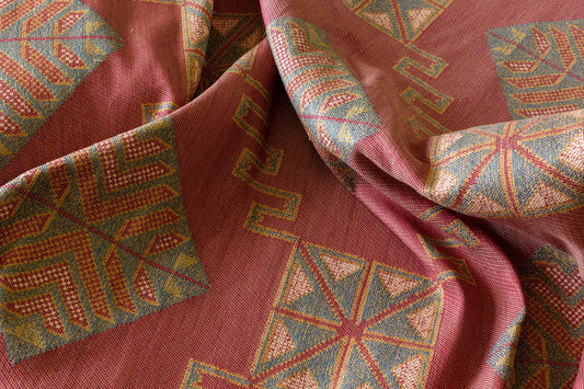 Chartwell Weave Fabric by Flora Soames in Pink